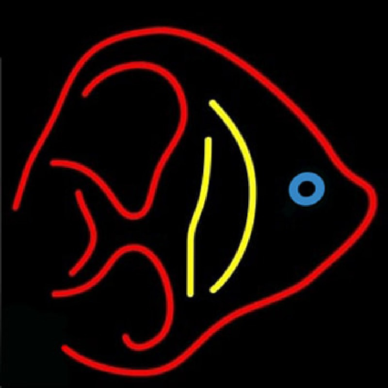 Fish Logo Seafood  Neonskylt