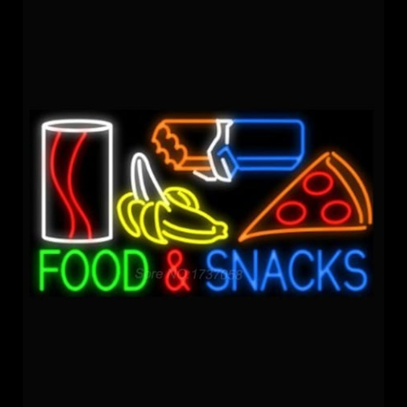 Food and Snacks Neonskylt