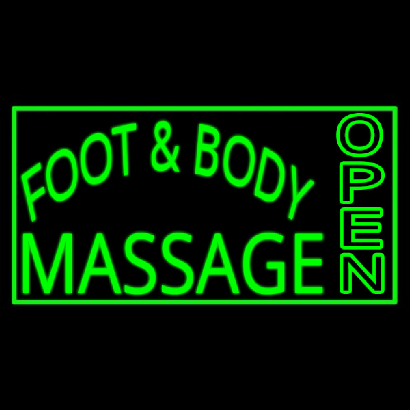 Foot And Body Massage Open Neonskylt