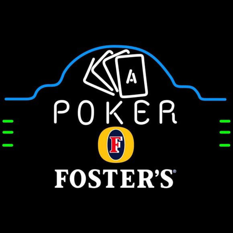 Fosters Poker Ace Cards Beer Sign Neonskylt