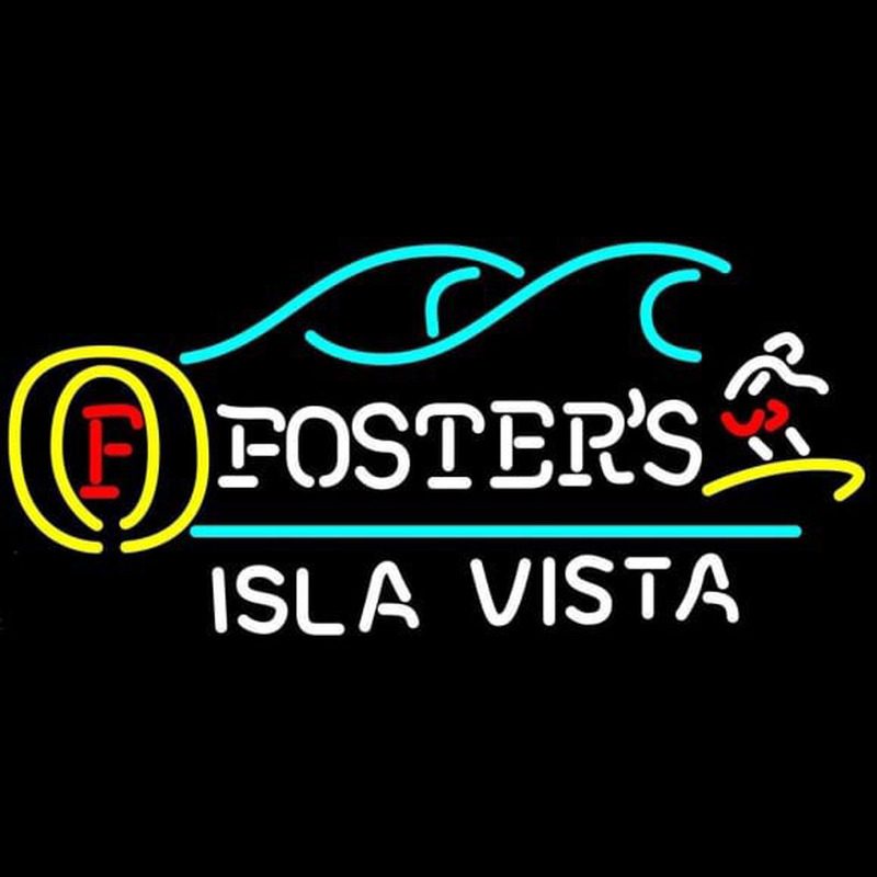 Fosters Surfer Isla Vista Beer Sign Neonskylt