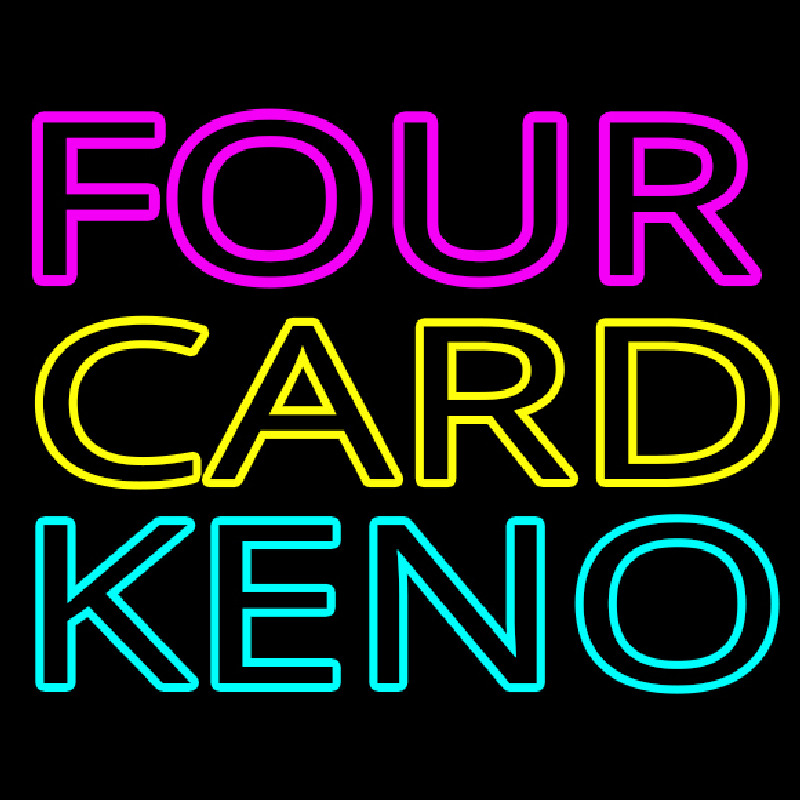 Four Card Keno 1 Neonskylt