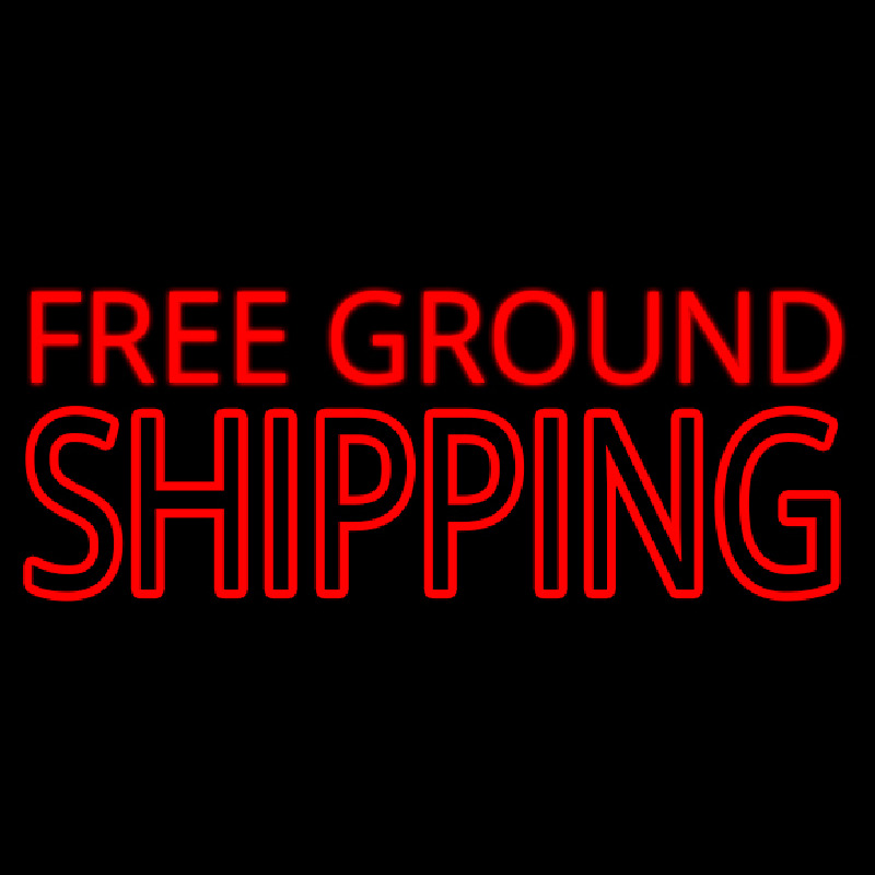 Free Ground Shipping Block Neonskylt