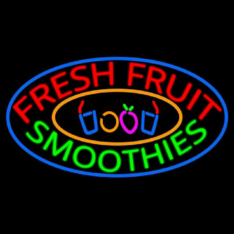 Fresh Fruit Smoothies Neonskylt