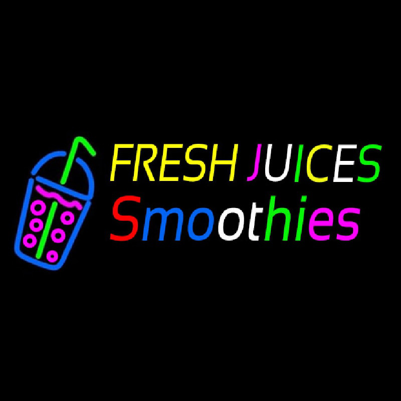 Fresh Juices Smoothies Neonskylt