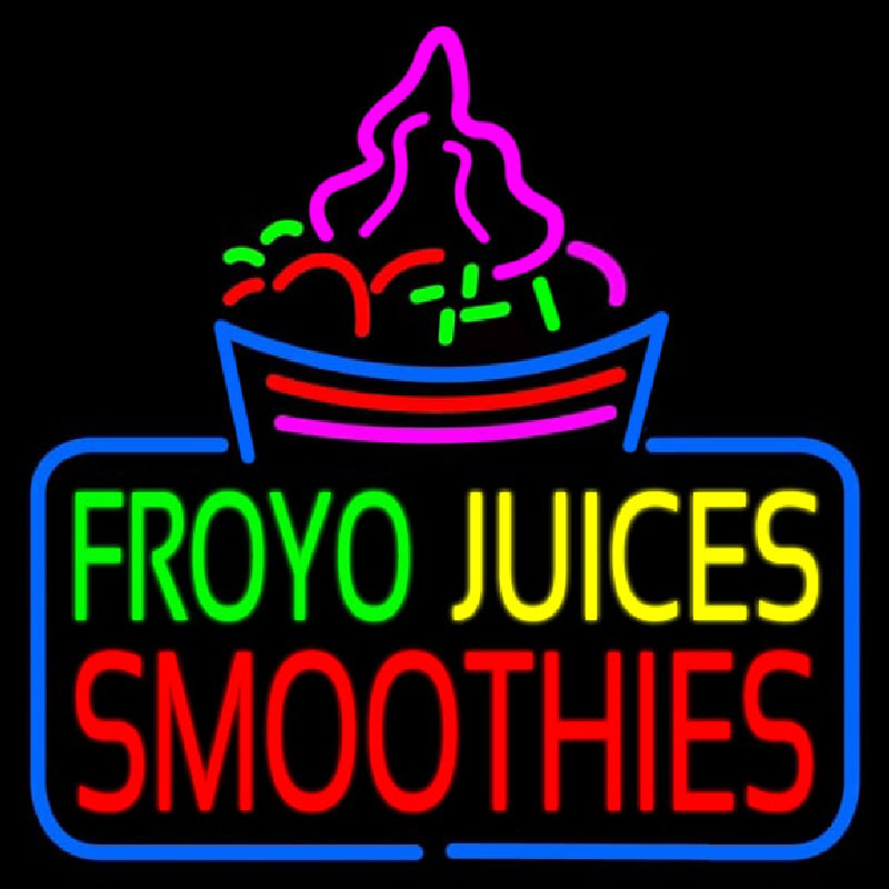 Froyo Juices Smoothies Neonskylt