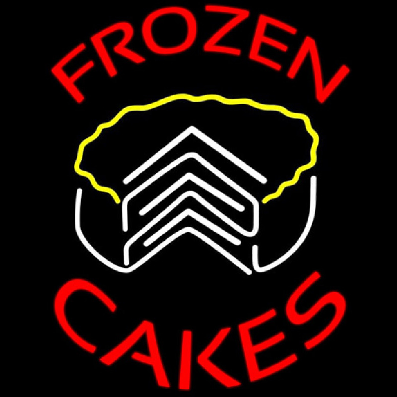 Frozen Cakes Birthday Dessert Neonskylt