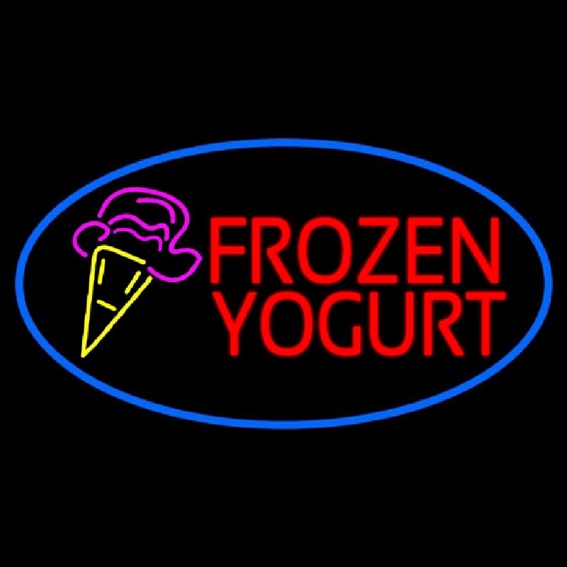 Frozen Yogurt With Logo Neonskylt