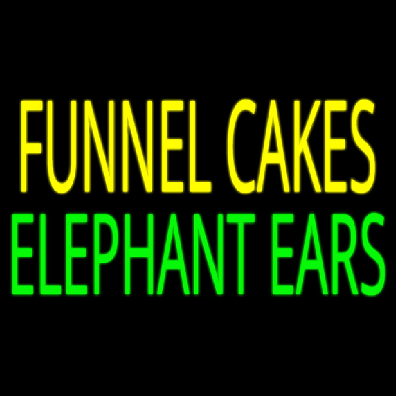 Funnel Cakes Elephant Ears Neonskylt