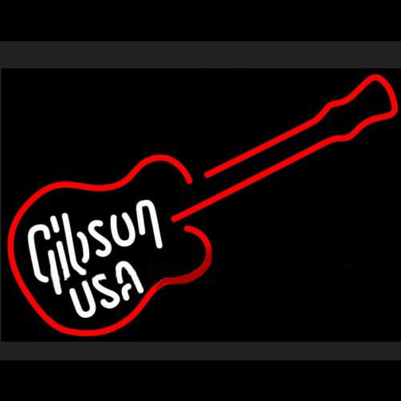 GIBSON USA ELECTRIC GUITAR Neonskylt