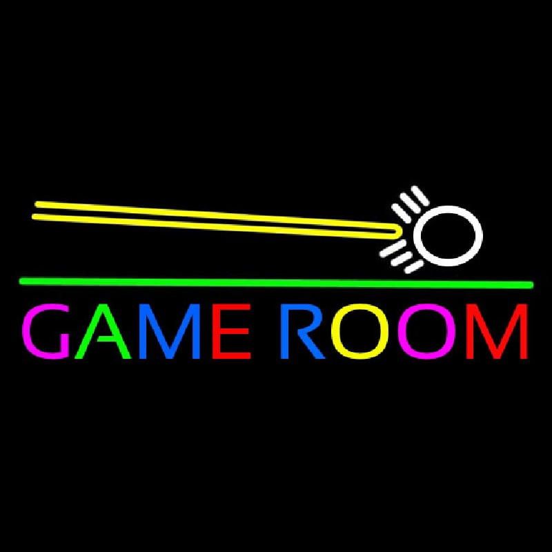 Game Room Cue Stick Neonskylt