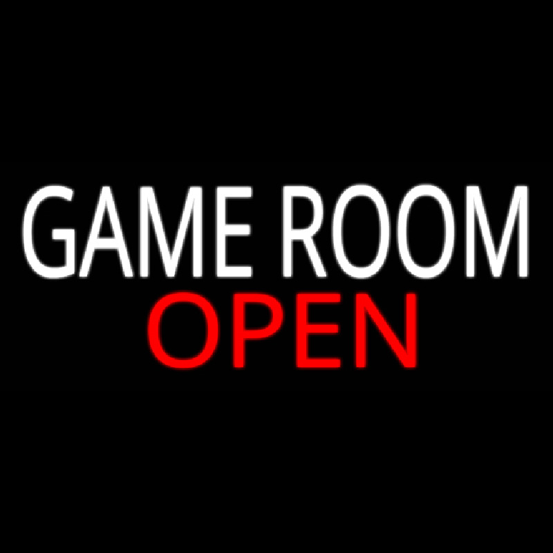Game Room Open Neonskylt