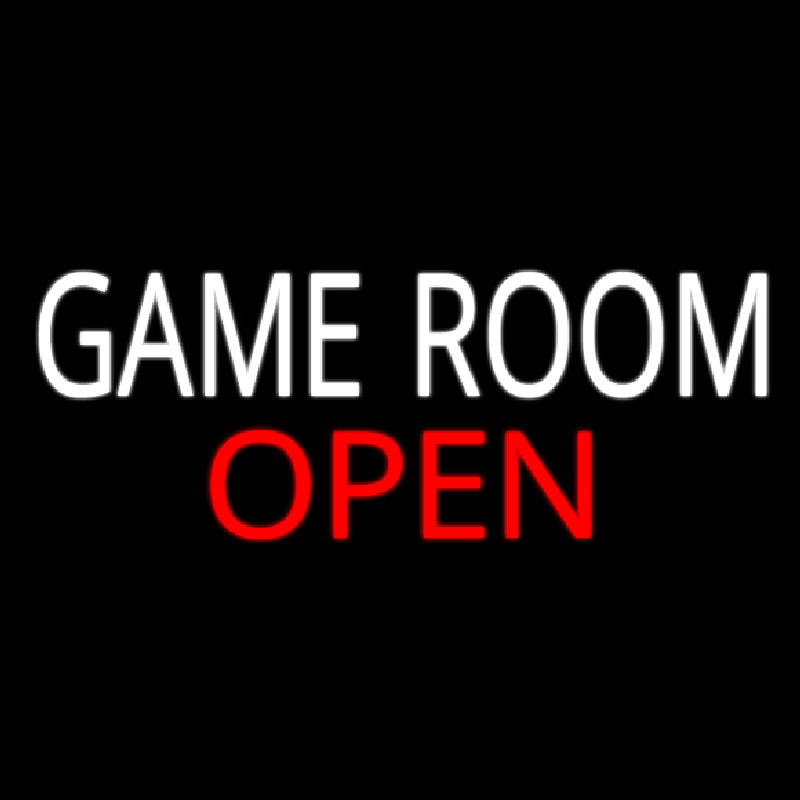 Game Room Open Real Neon Glass Tube Neonskylt