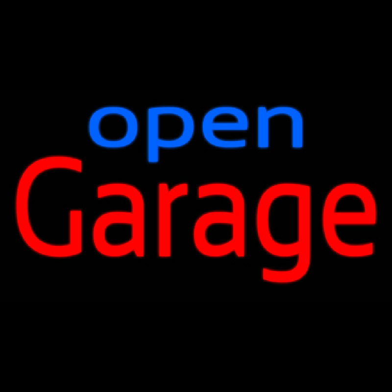 Garage Open Neonskylt