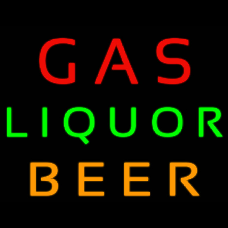 Gas Liquor Beer Neonskylt
