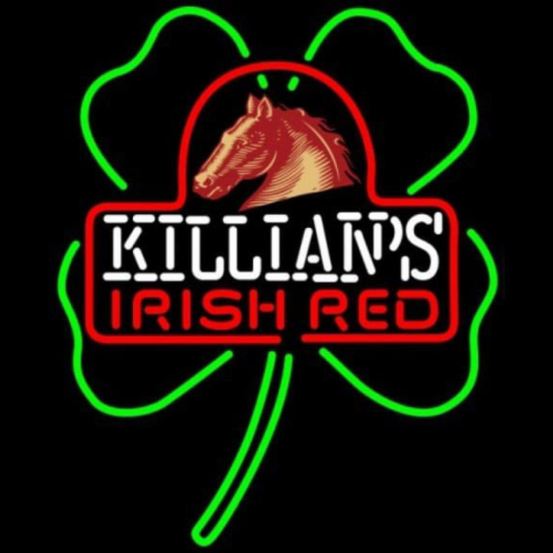 George Killians Irish Red Shamrock Beer Sign Neonskylt