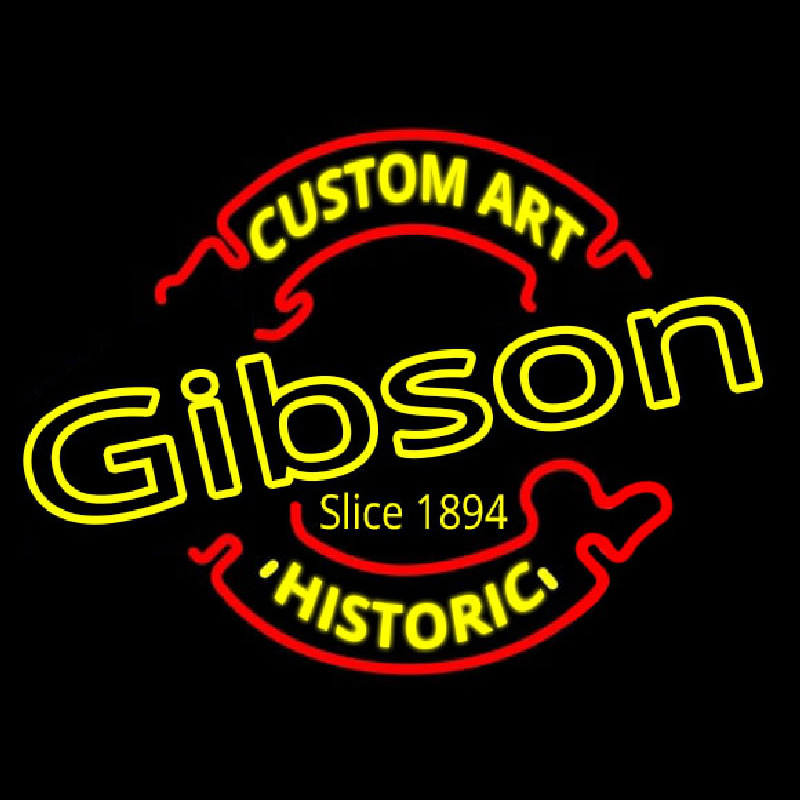 Gibson Guitar Custom Art Historic Neonskylt