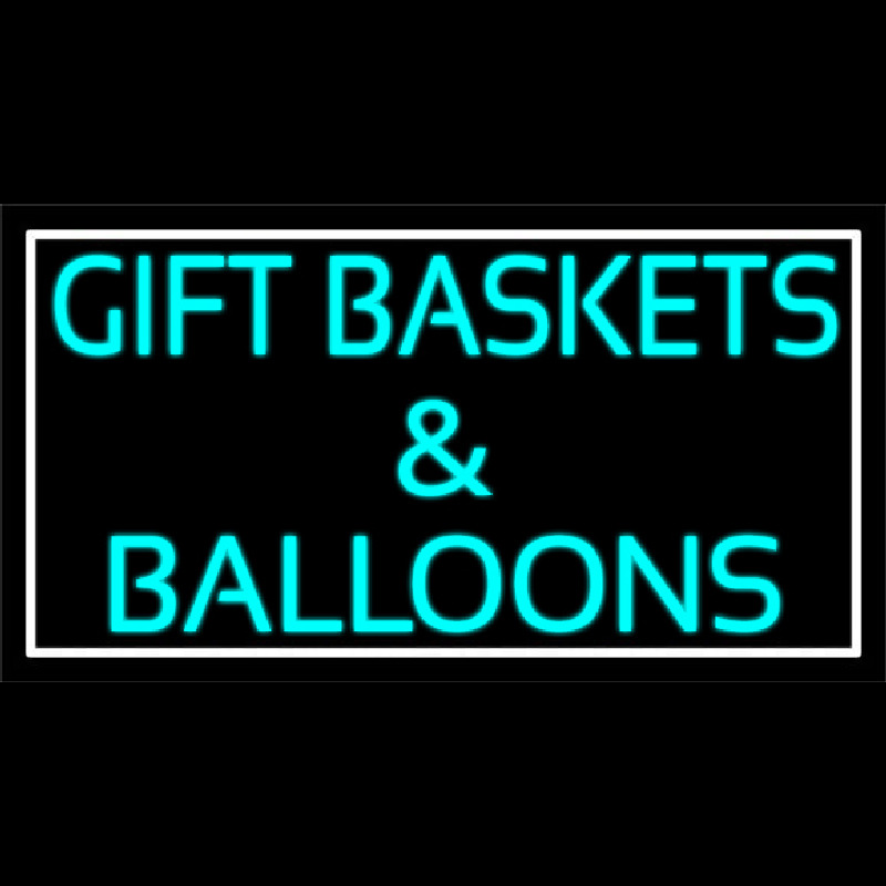 Gift Baskets Balloons With Border Neonskylt