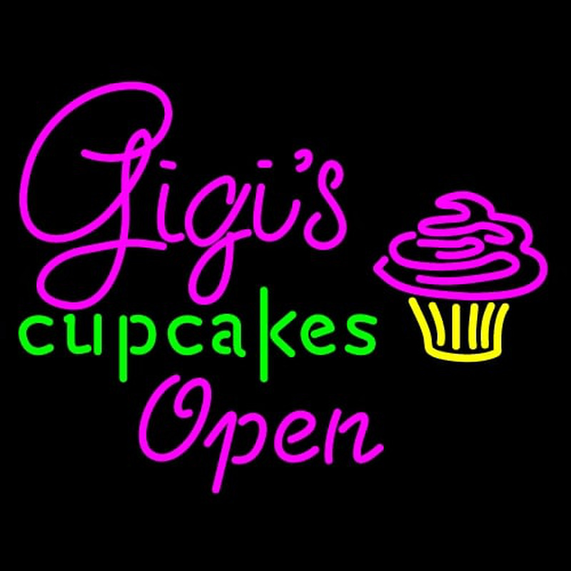 Gigi  Cup Cakes Neonskylt