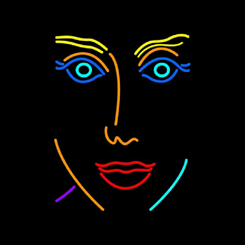 Girl Face Neonskylt