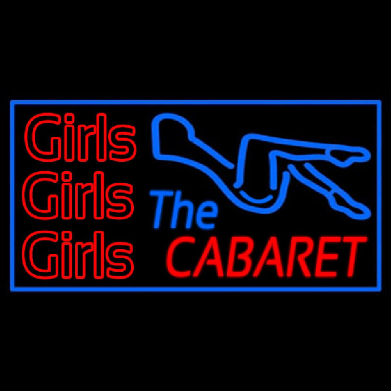 Girls Girls Girls The Cabaret Girl Logo Neonskylt