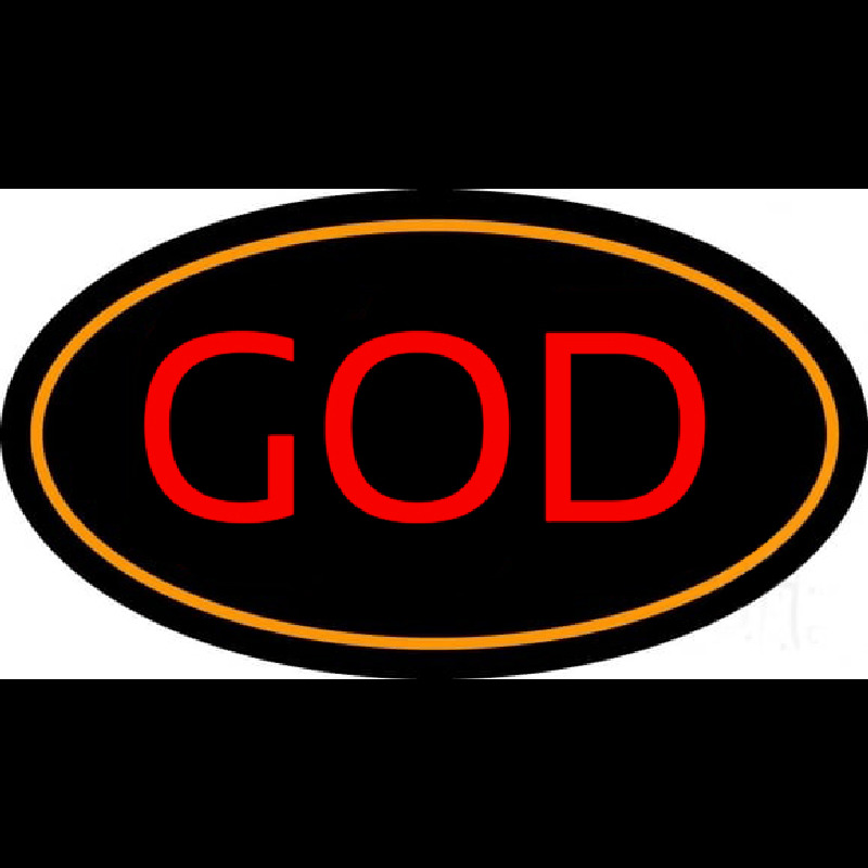 God With Border Neonskylt