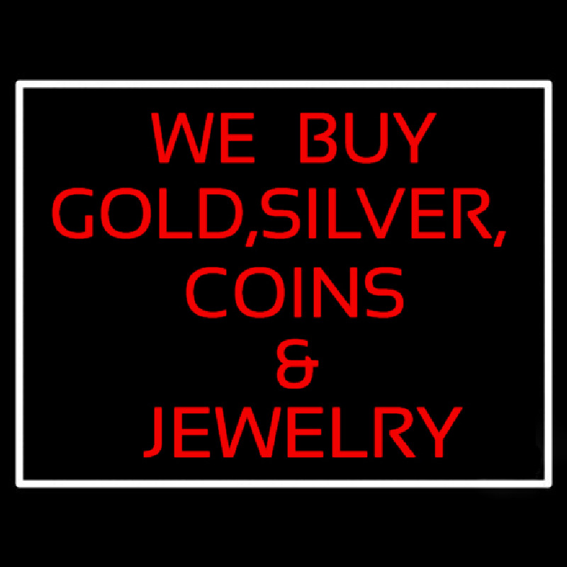 Gold Silver Coins Neonskylt