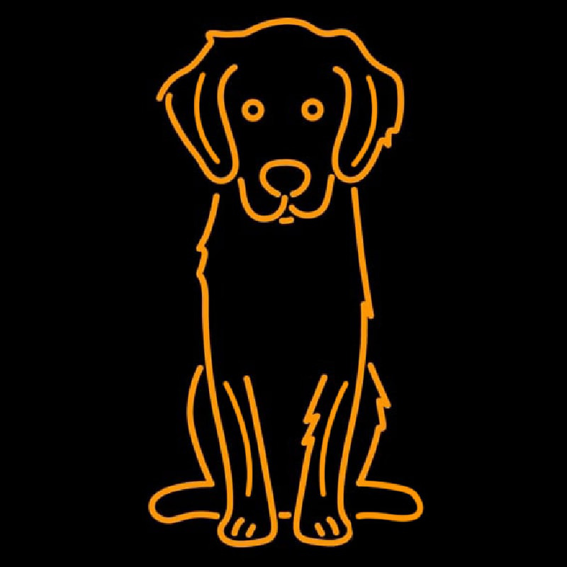 Golden Dog Cartoon Neonskylt