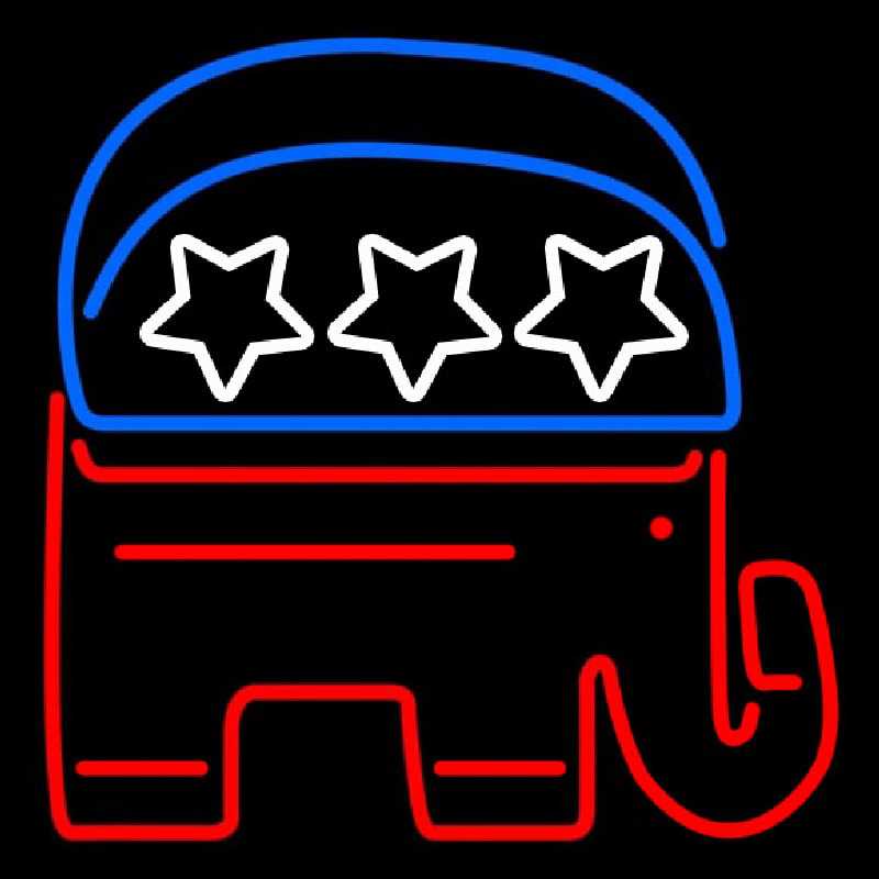 Gop Elephant Republican Party Neonskylt