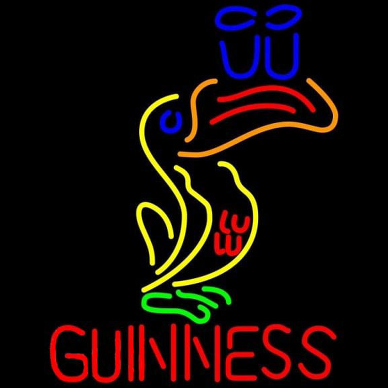 Great Looking Multicolored Guinness Beer Sign Neonskylt
