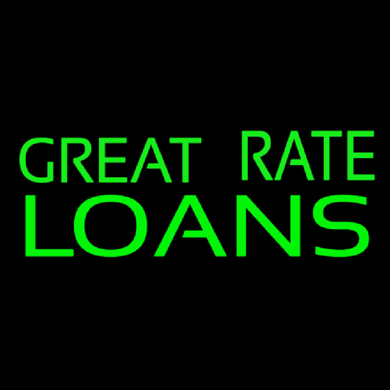 Great Rate Loans Neonskylt