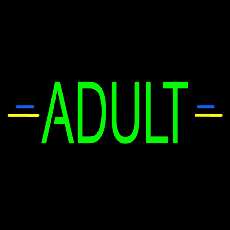 Green Adult Neonskylt