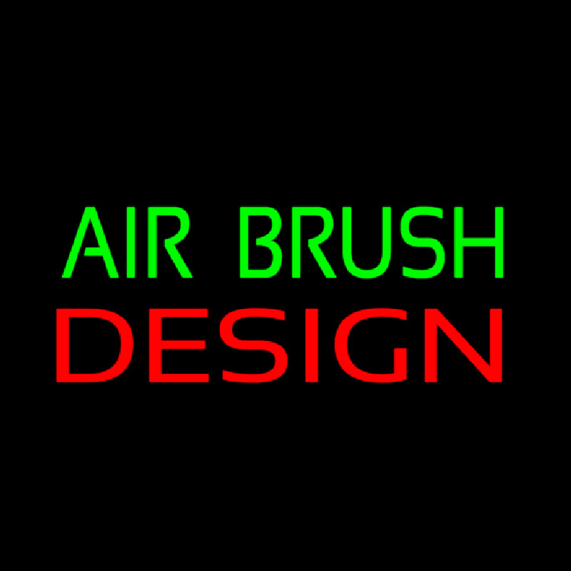 Green Air Brush Design Neonskylt