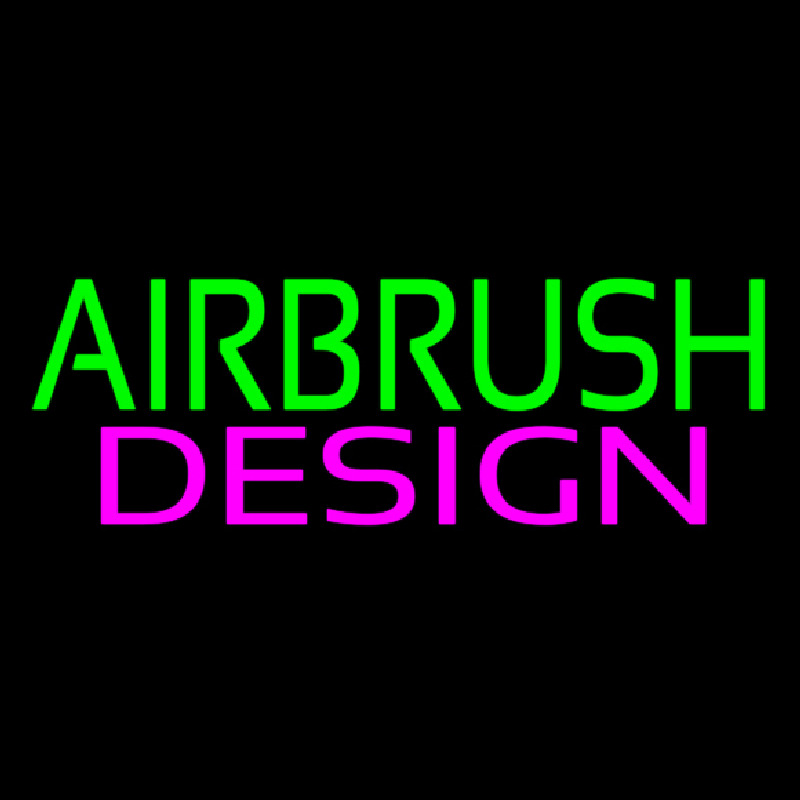 Green Airbrush Pink Design Neonskylt