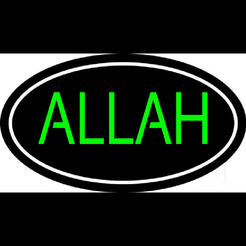Green Allah Neonskylt