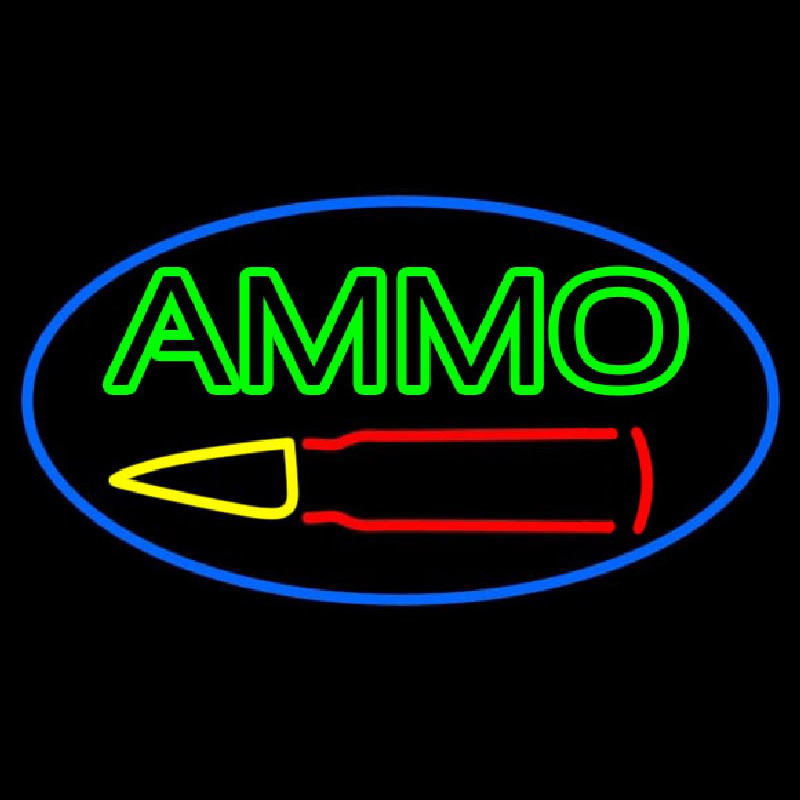 Green Ammo Neonskylt