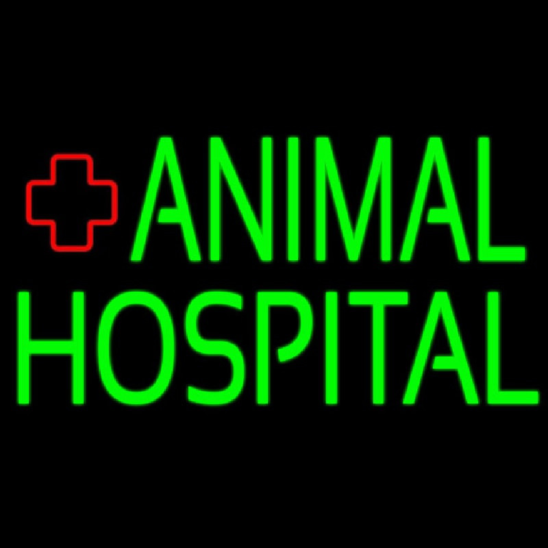 Green Animal Hospital Logo 2 Neonskylt