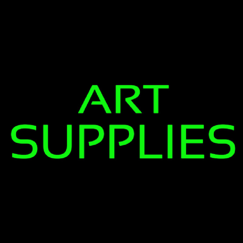 Green Art Supplies 1 Neonskylt