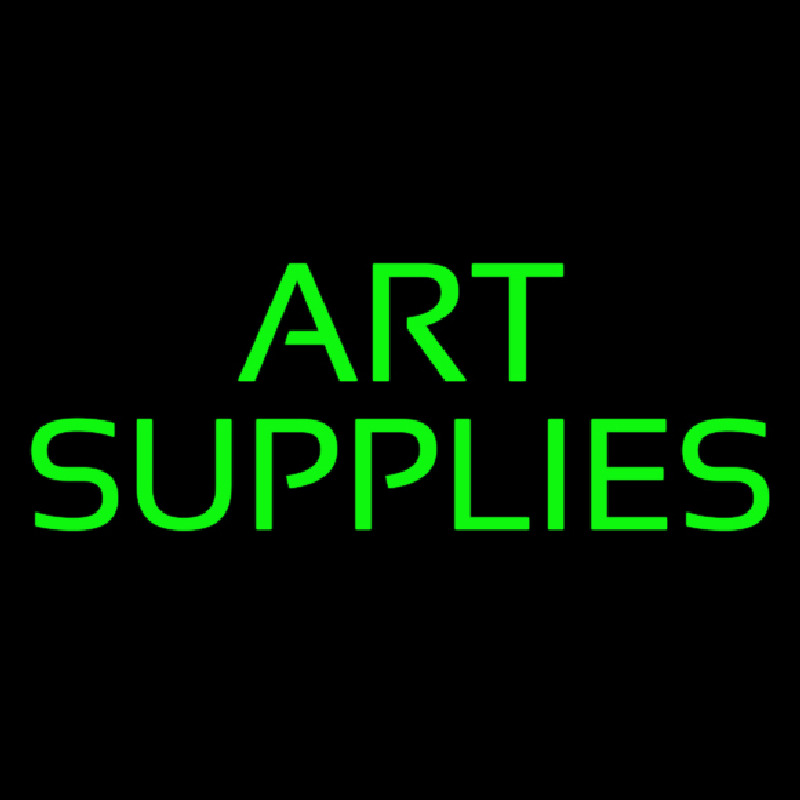 Green Art Supplies Neonskylt