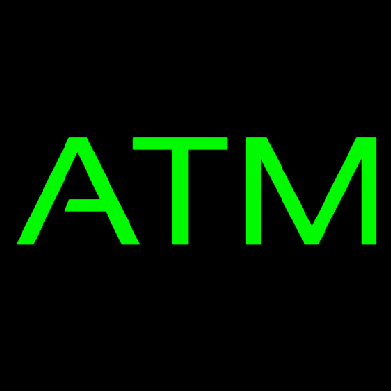 Green Atm Neonskylt