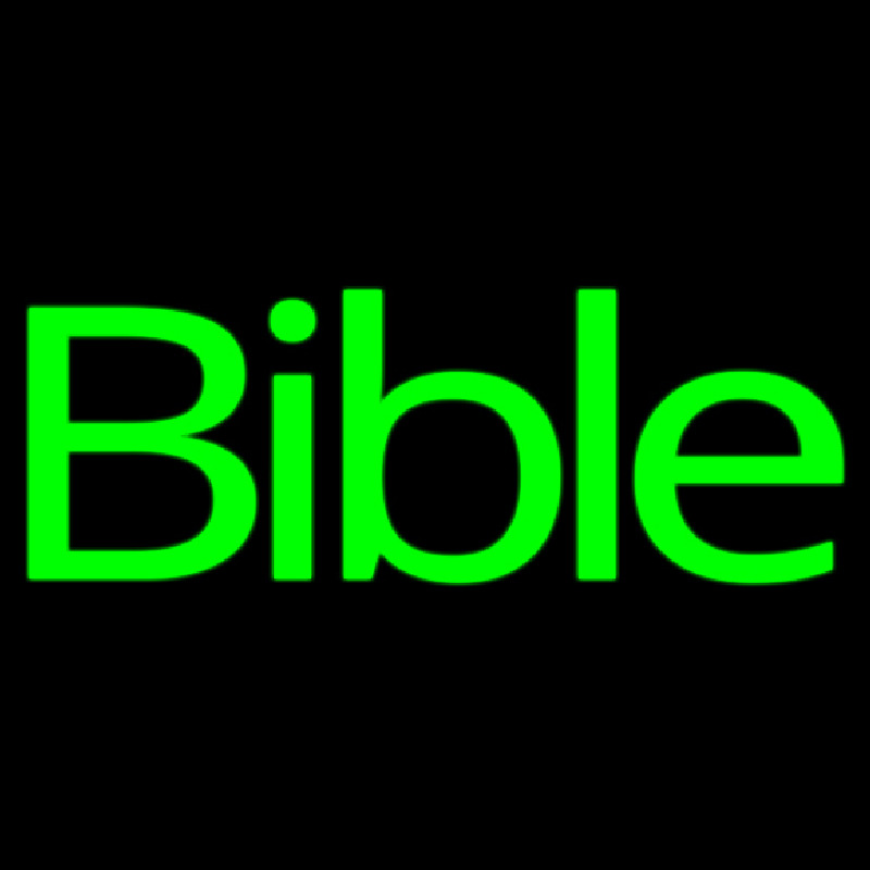 Green Bible Neonskylt