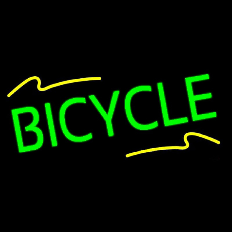 Green Bicycle Neonskylt