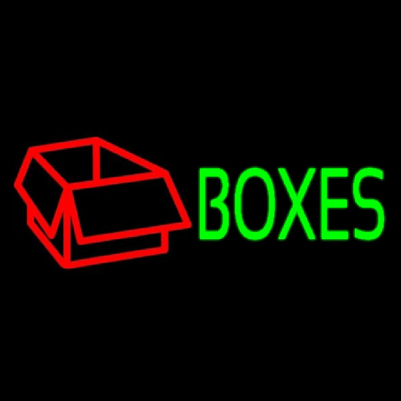 Green Bo es Red Logo Neonskylt