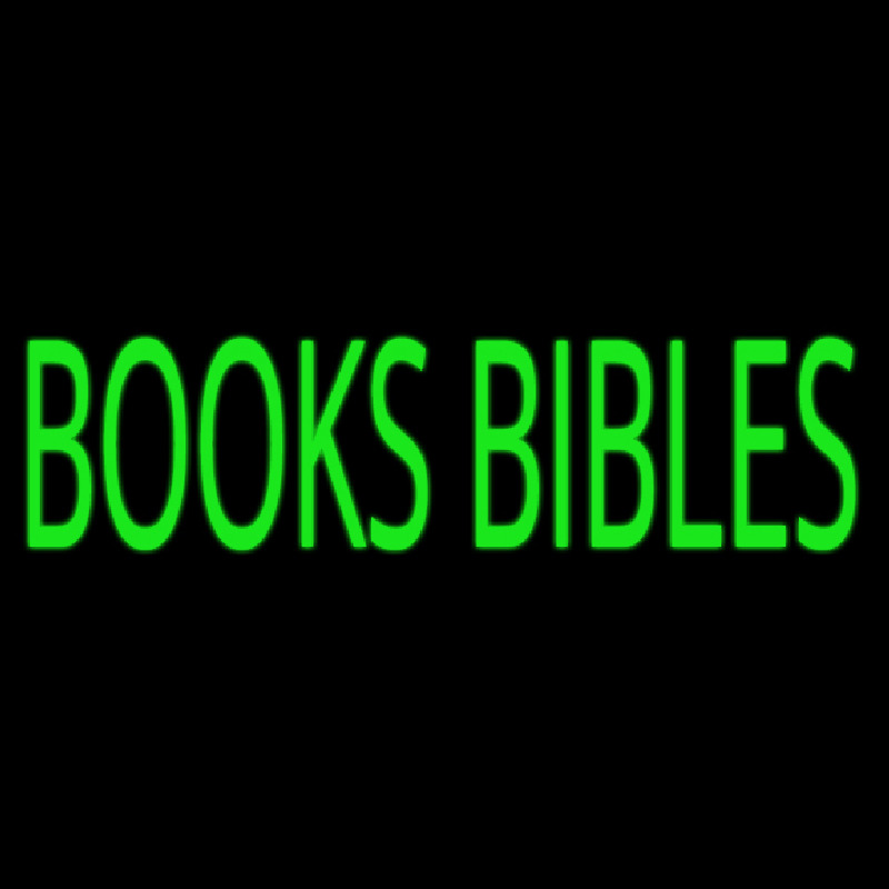 Green Books Bibles Neonskylt