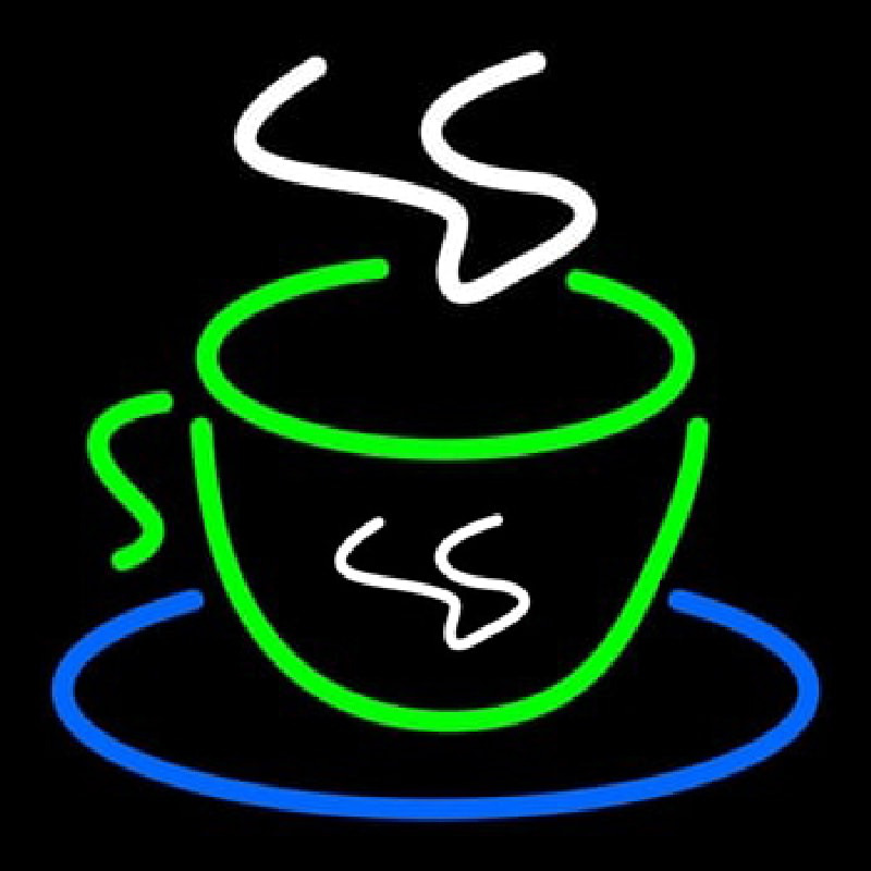 Green Coffee Cup Neonskylt