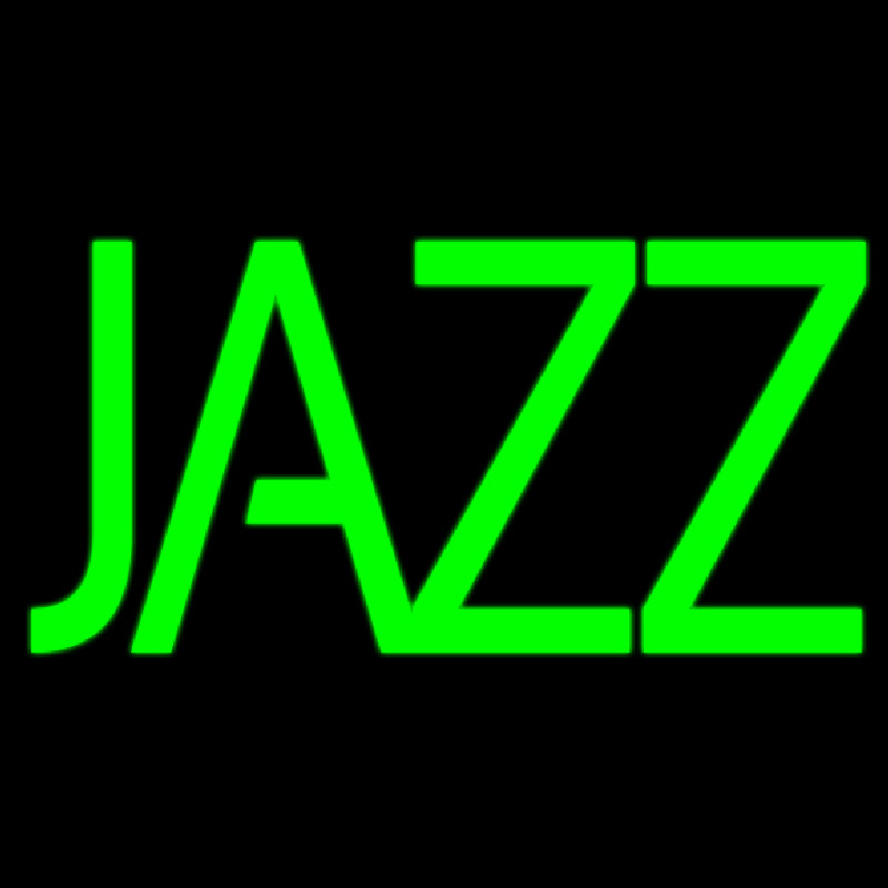 Green Double Stroke Jazz Block Neonskylt