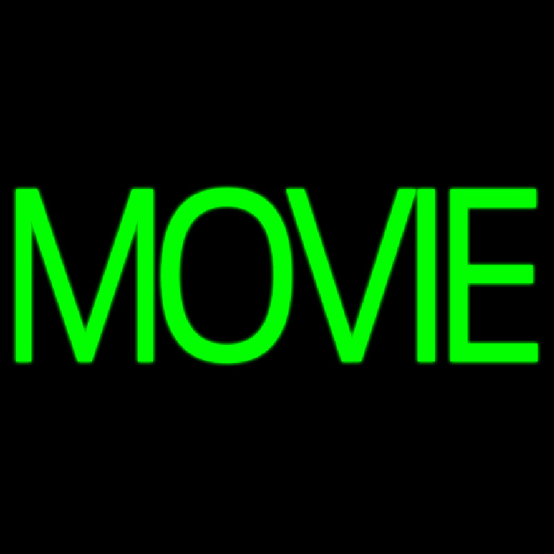 Green Double Stroke Movie Neonskylt