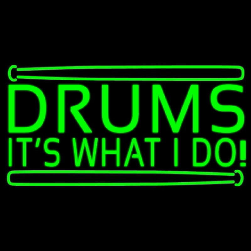 Green Drums Neonskylt