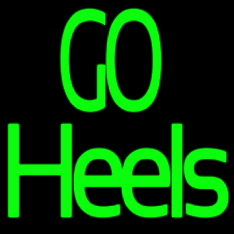 Green Go Heels Neonskylt