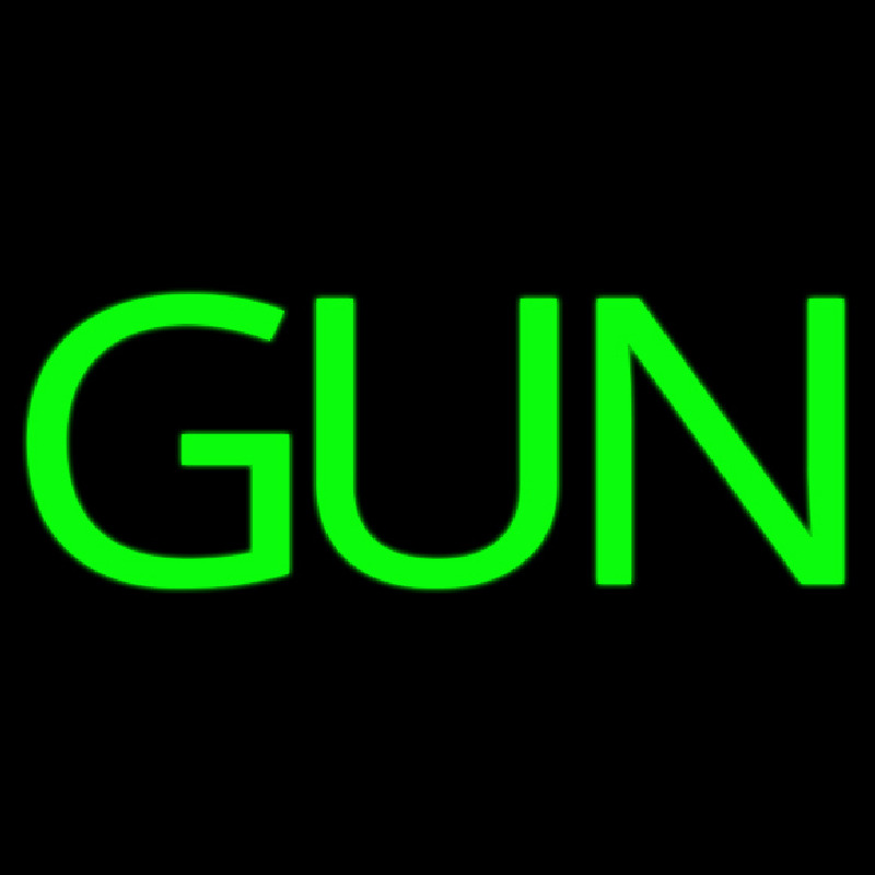 Green Gun Neonskylt
